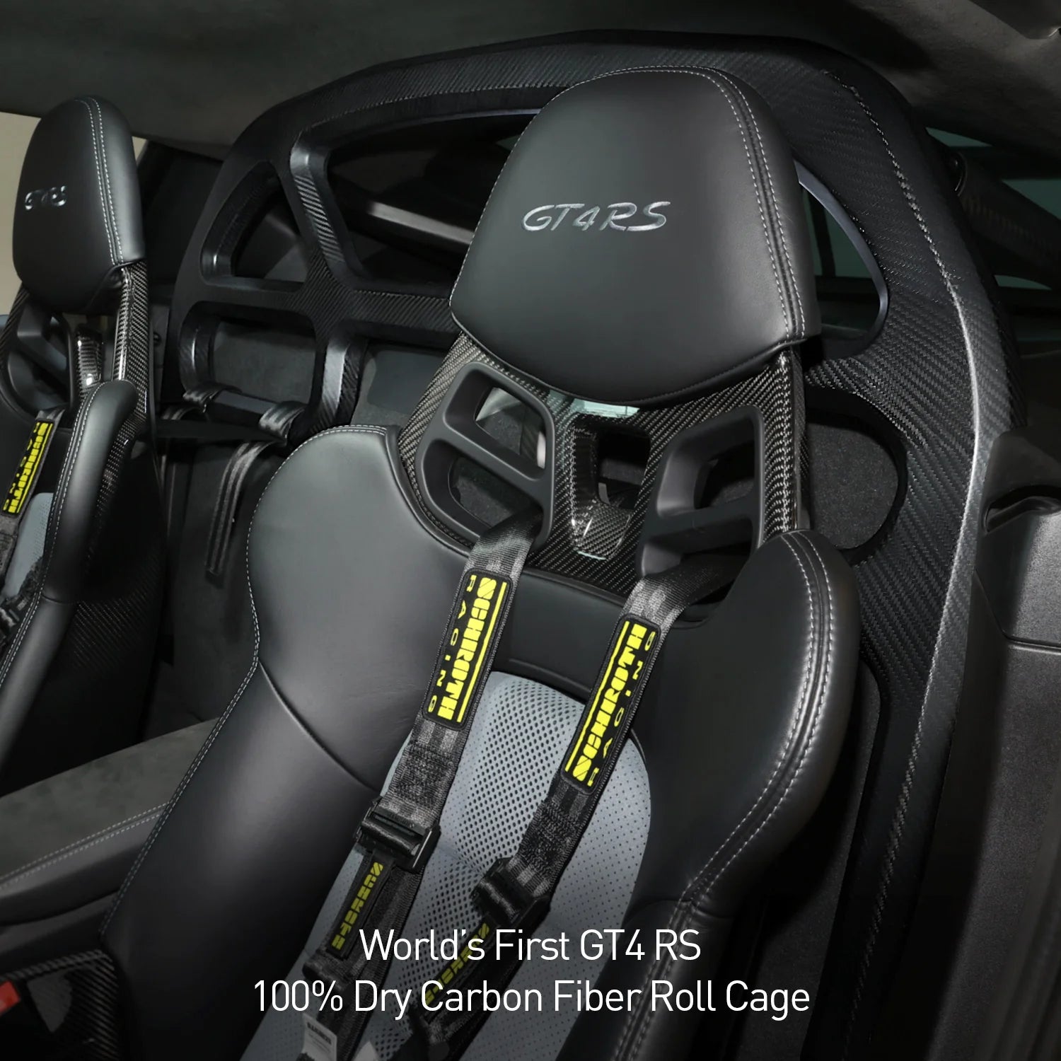 Silver Rocket SR Dry Carbon Fiber Roll Cage & Harness Bar (FIA 253 Compliant) - 2022+ Porsche 718 Cayman GT4/GT4RS/Spyder RS