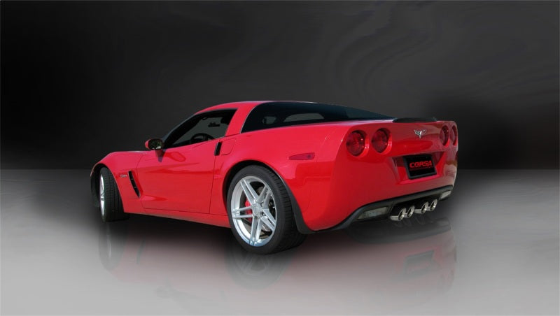 Corsa Sport Cat-Back Exhaust - Polished Tips - 2006-2011 Chevrolet Corvette C6 Z06/ZR1