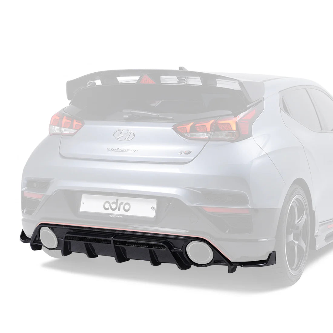 ADRO Hyundai Veloster N Carbon Fiber Rear Diffuser (2019-2022)