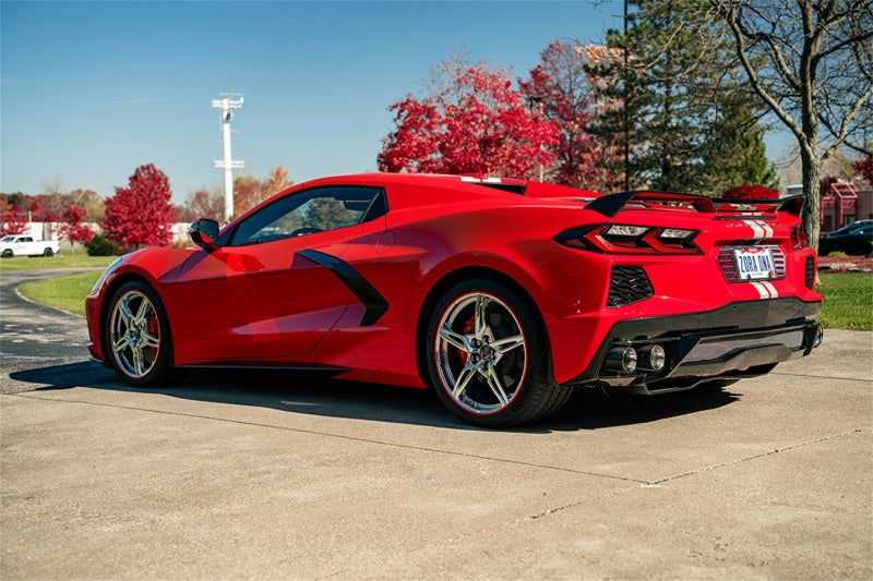 Corsa 3in Cat-Back Exhaust (valve Delete) w/4.5in Carbon Fiber Polsihed Tips - 2020-2024 Chevrolet Corvette C8