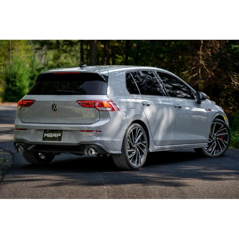 MBRP 2022 VW Golf GTI MK8 T304 SS 3in Cat-Back Exhaust 2.5in Dual Split Rear w/ Carbon Fiber Tips - T1 Motorsports