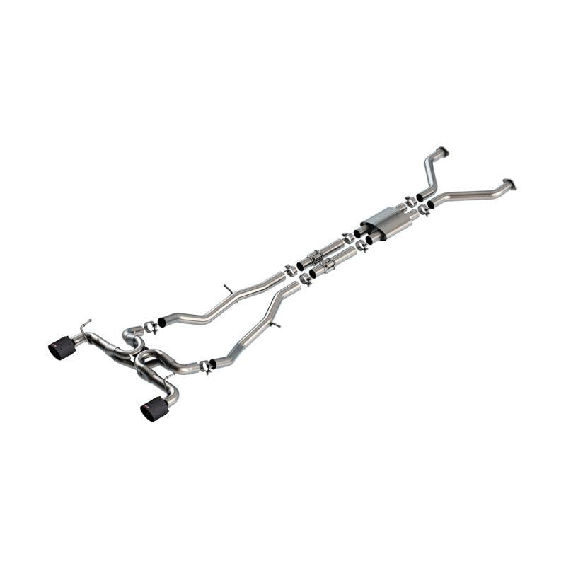 Borla 2.5in ATAK Cat Back Exhaust 4.5in Tip - Carbon Fiber Black Anodized - 2022-2024 Nissan Z