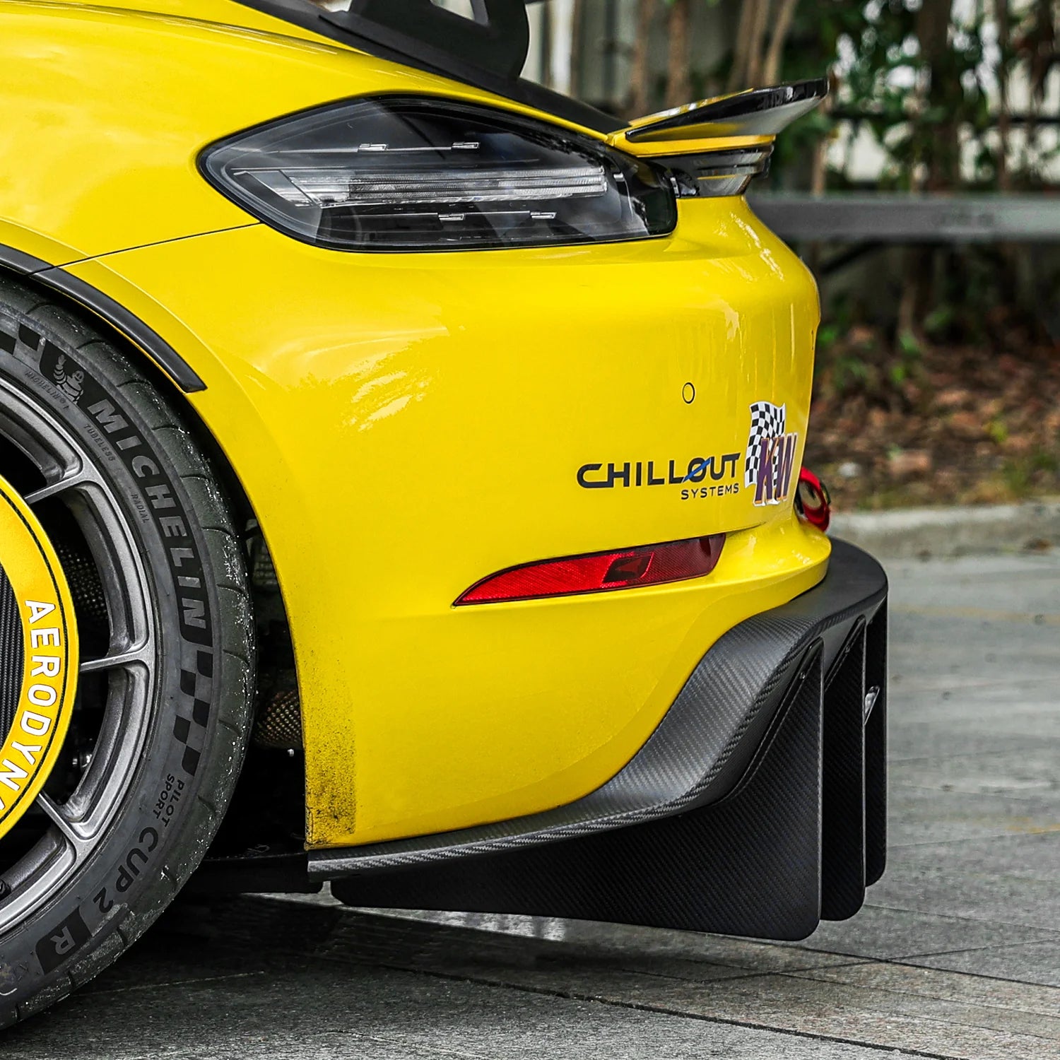 Silver Rocket SR Ultra Downforce Dry Carbon Fiber Rear Diffuser - 2022+ Porsche 718 Cayman GT4RS