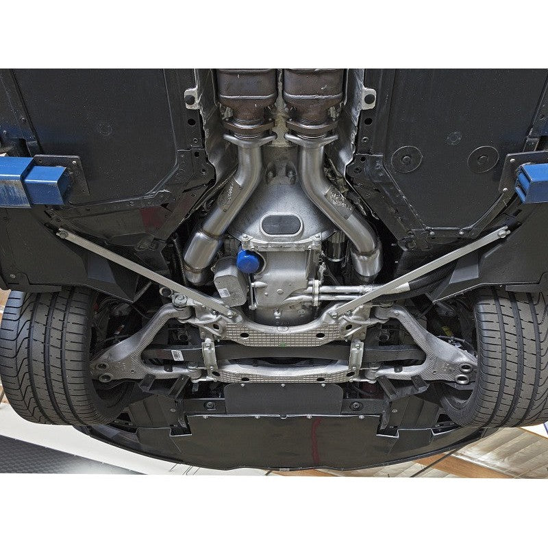 aFe POWER 14-18 Chevrolet Corvette C7 & Z06 Twisted Steel 3in 304 Stainless Steel Mid Pipe w/ Cat