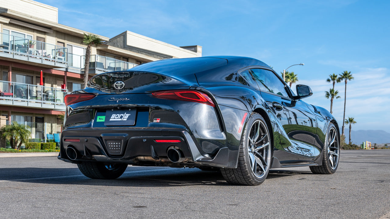 Borla ATAK Cat-Back Exhaust System w/ Black Chrome Tips - 2020-2025 Toyota GR Supra