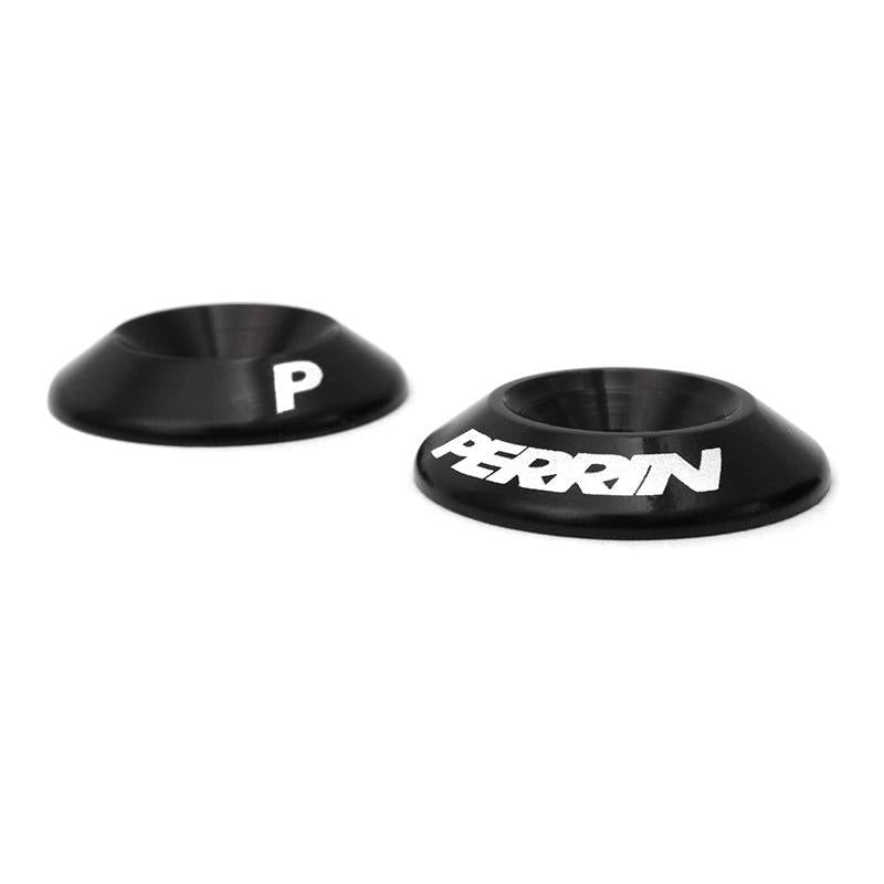 Perrin 15-16 Subaru WRX Engine Cover Lock Down - Black Washers