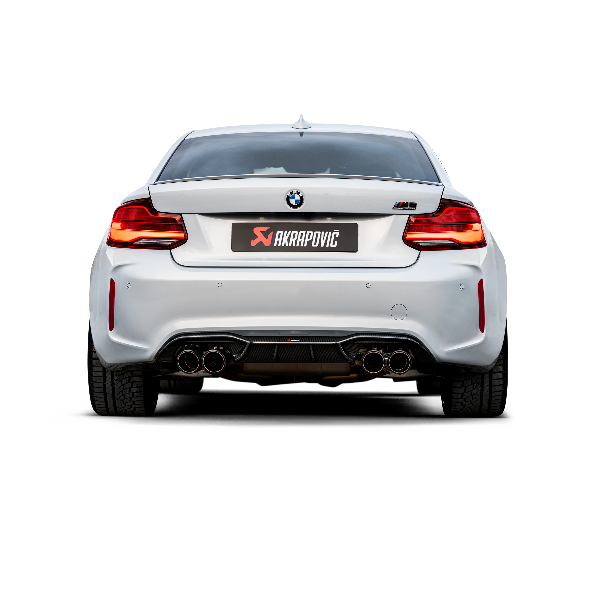 Akrapovič Slip-On Line Exhaust (Titanium) w/Carbon Tips - 2018+ BMW M2 Competition/M2 CS (F87N) - T1 Motorsports