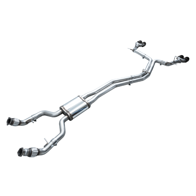 AWE Tuning 19-23 Audi C8 S6/S7 2.9T V6 AWD Track Edition Exhaust - Diamond Black Tips