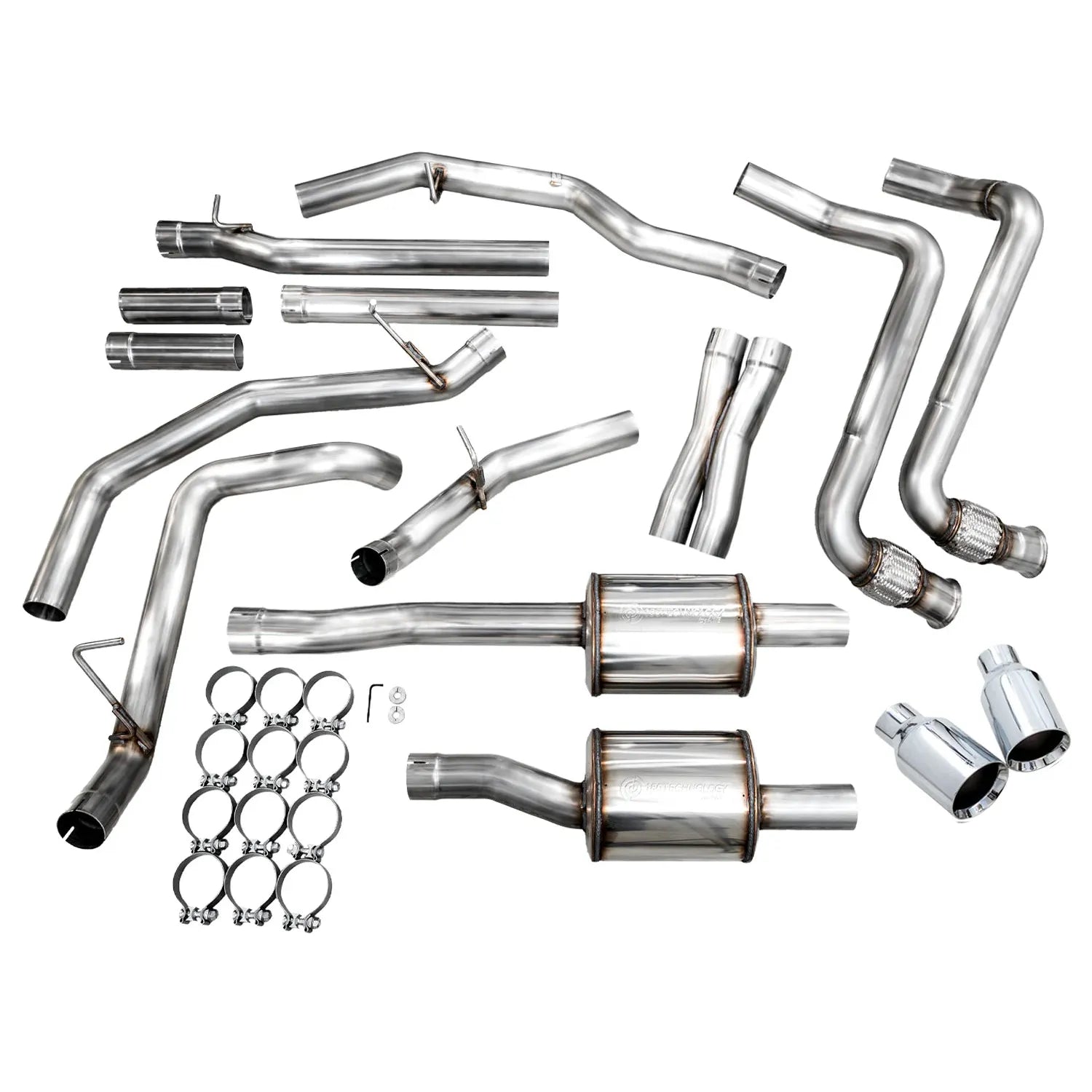 AWE Tuning 0FG Catback Touring Exhaust w/Chrome Silver Tips for 2025+ RAM 1500