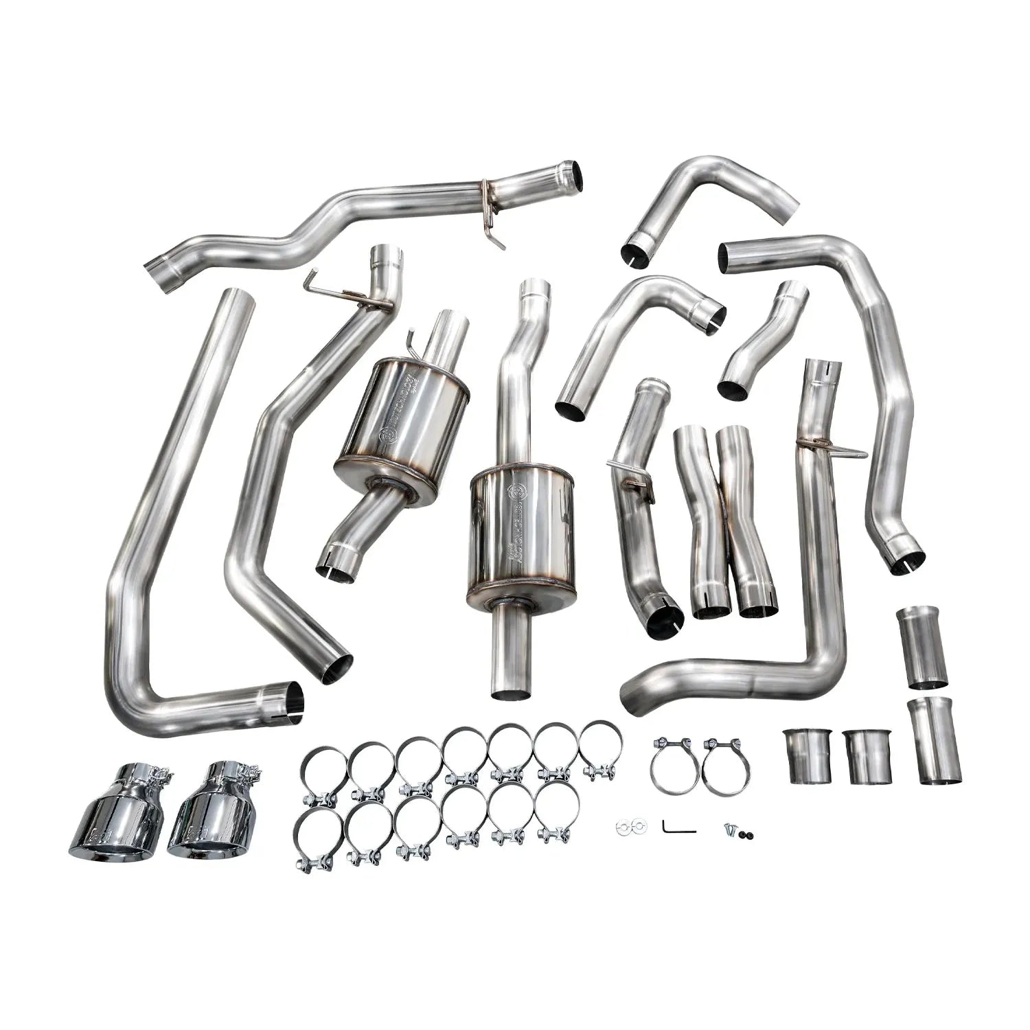 AWE Tuning 0FG Dual Rear Exit Catback Exhaust w/Chrome Silver Tips for 2025+ RAM 1500 RHO