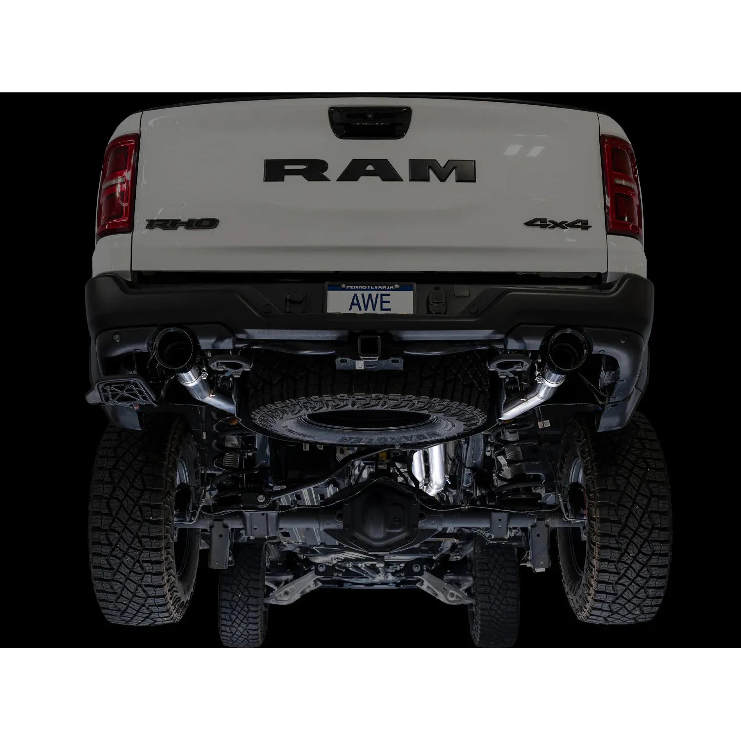 AWE Tuning 0FG Dual Rear Exit Catback Exhaust w/Diamond Black Tips for 2025+ RAM 1500 RHO