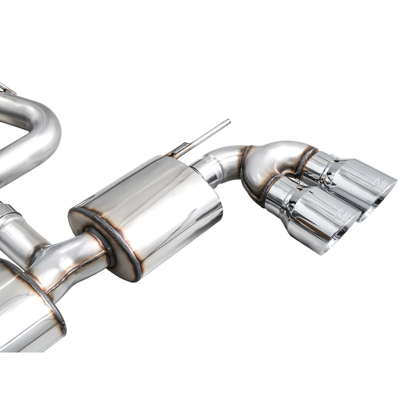 AWE Tuning MK8 Volkswagen Golf R 3in Touring Edition Quad Exhaust - Chrome Silver Tips