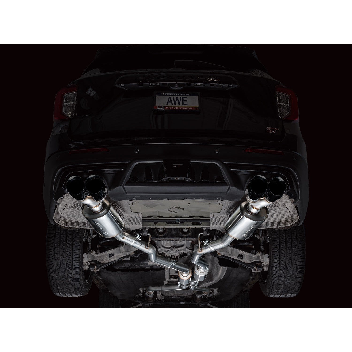 AWE Tuning Touring Edition Exhaust w/ Diamond Black Tips - 2020+ Ford Explorer ST