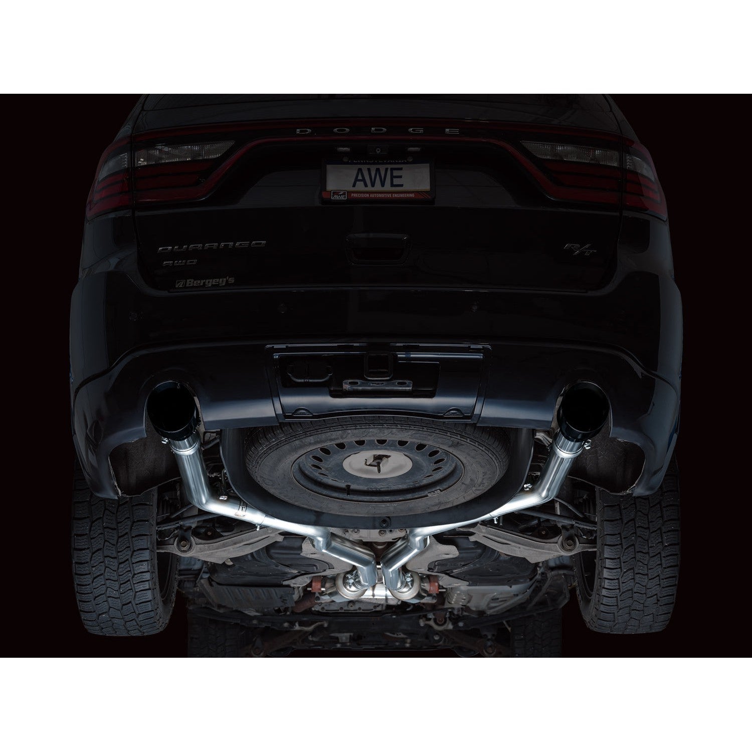 AWE Tuning Track Edition Exhaust w/Diamond Black Tips for 2011-2024 Dodge Durango 3.6L/5.7L