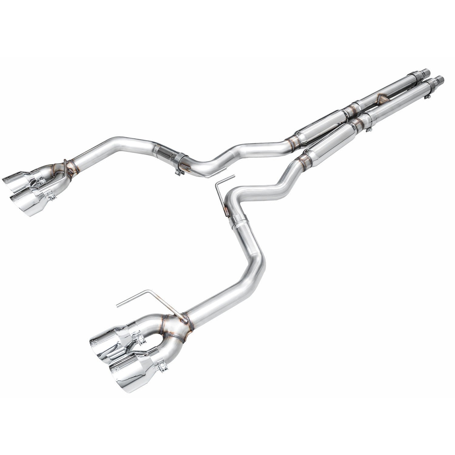 AWE Tuning Track Edition Catback Exhaust w/ Quad Chrome Silver Tips - 2024 Ford Mustang GT Fastback S650 RWD