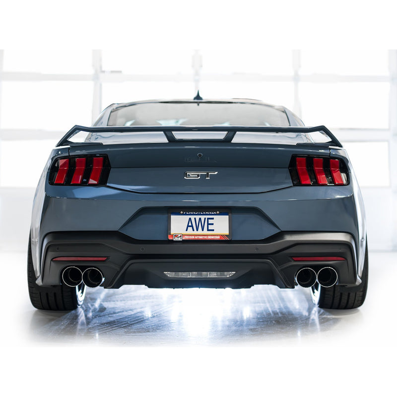 AWE Tuning 2024 Ford Mustang GT Fastback S650 RWD SwitchPath Catback Exhaust w/ Quad Diamond Black Tips
