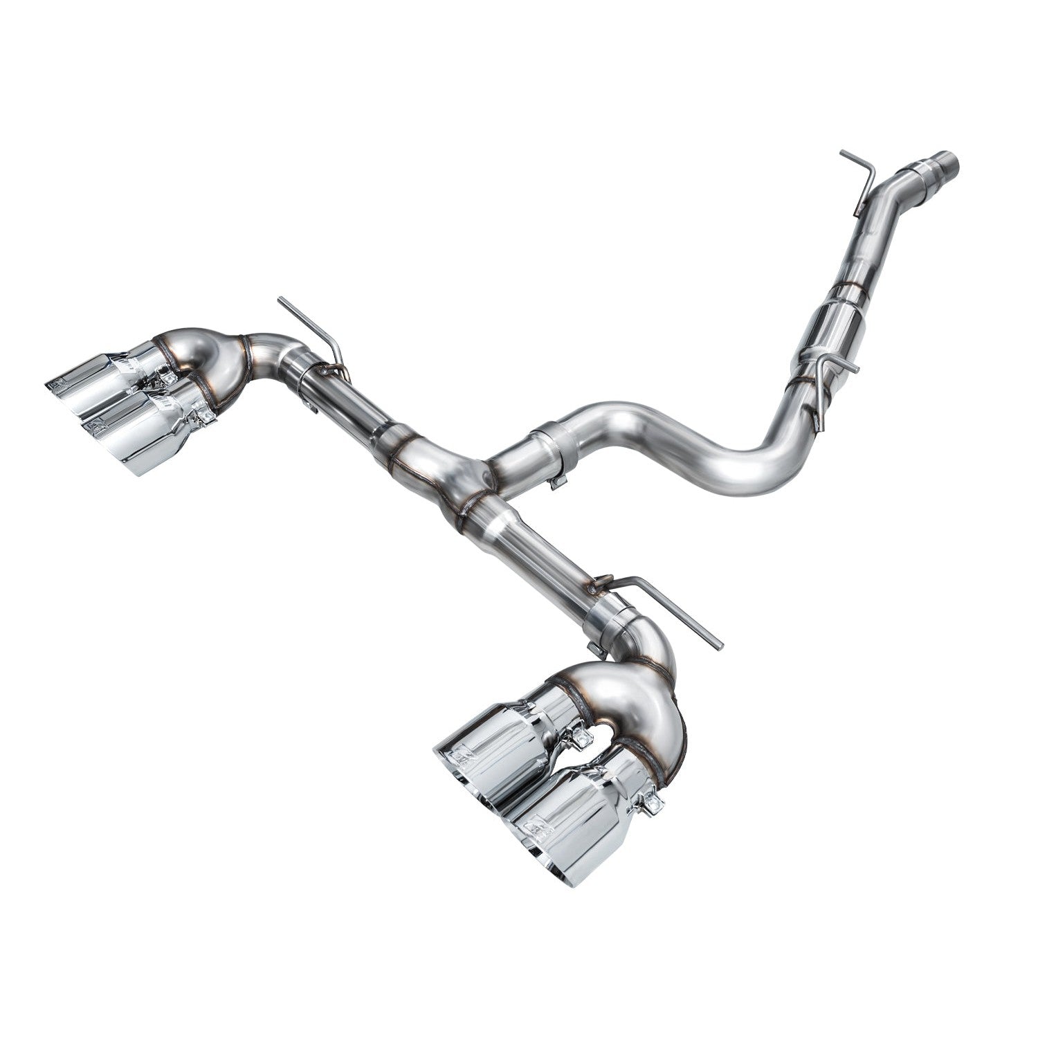 AWE Tuning Track Edition Quad Exhaust w/Chrome Silver Tips for 2022+ Volkswagen MK8 Golf R