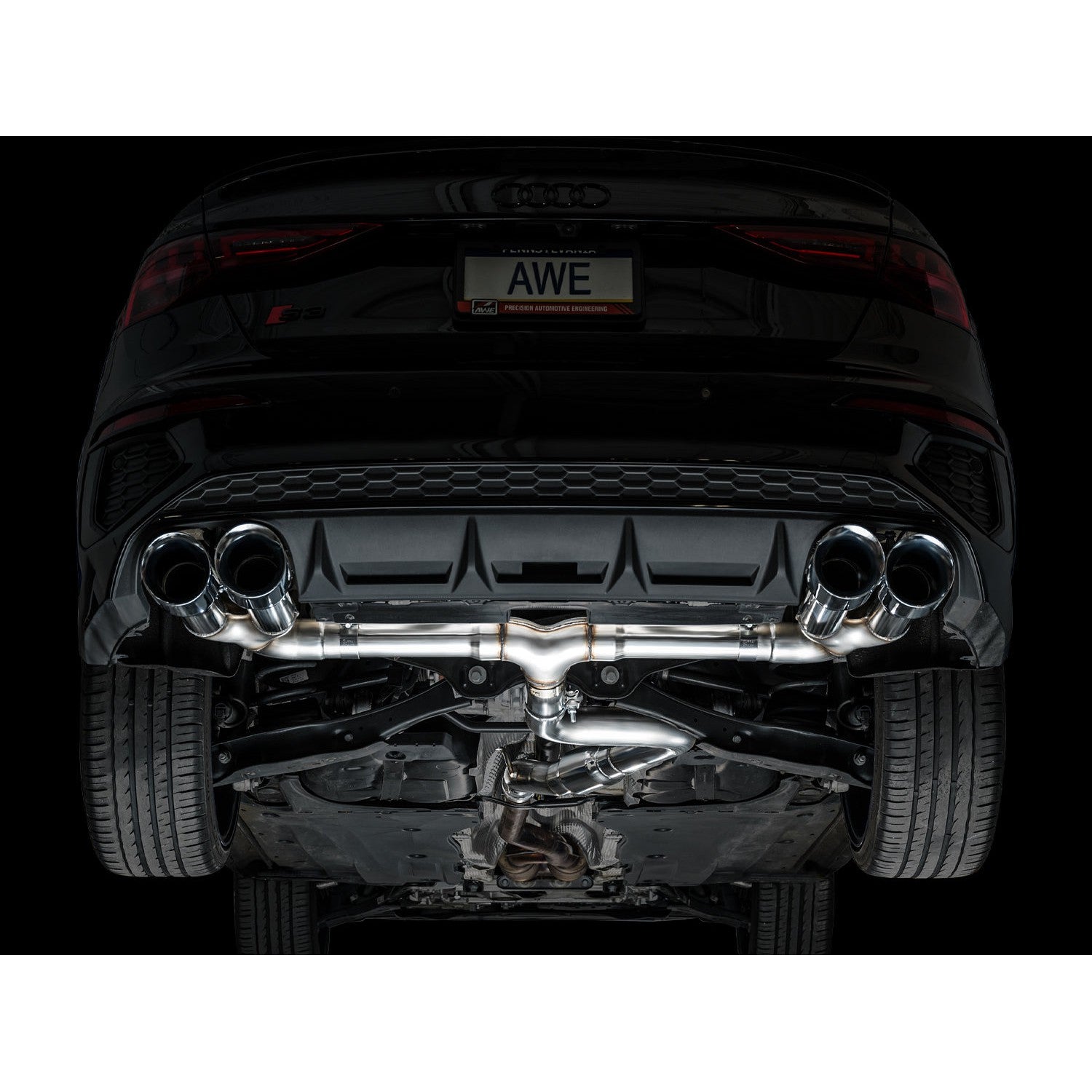 AWE Tuning Track Edition Exhaust w/Chrome Silver Tips for 2022-2024 Audi 8Y S3