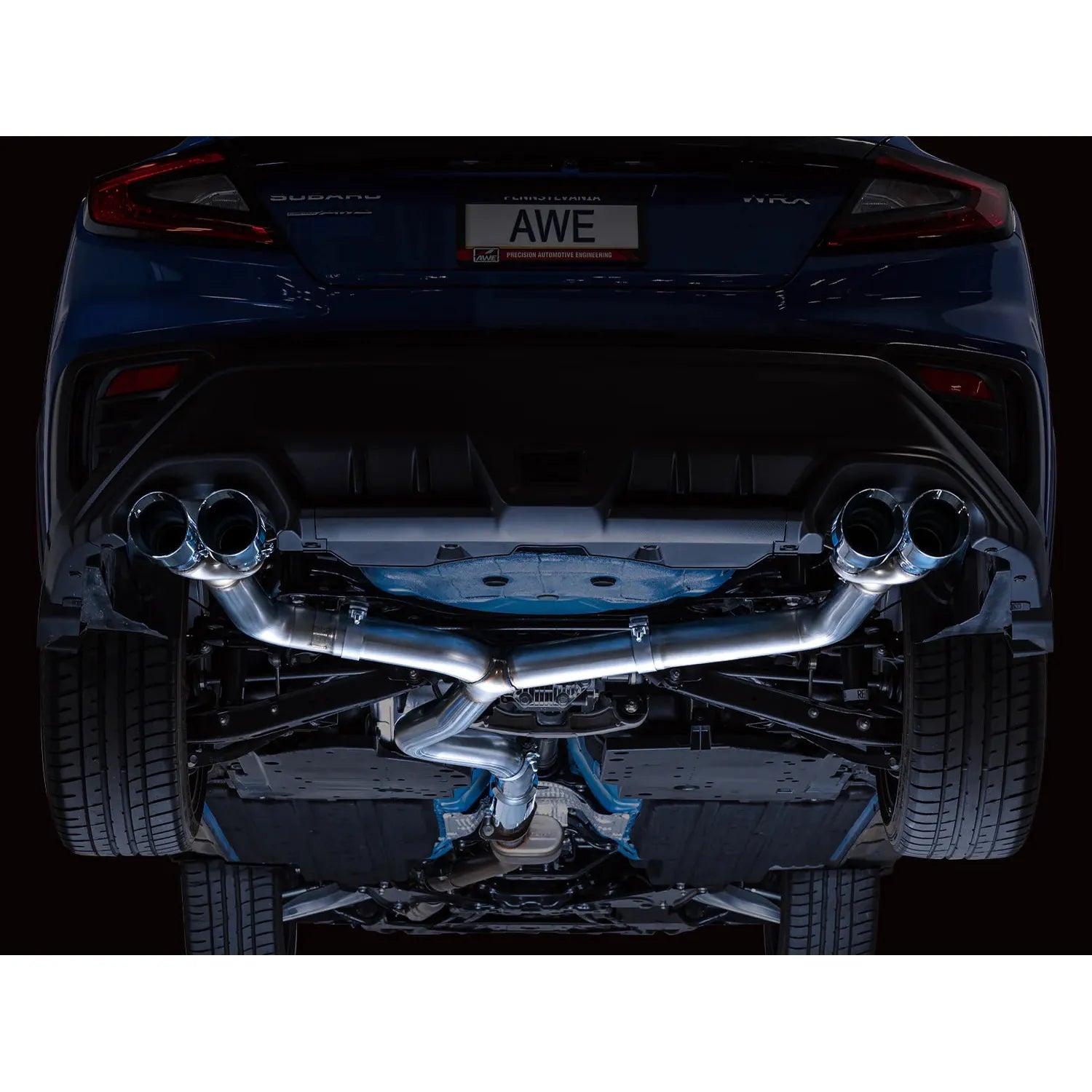 AWE Tuning Track Edition Axleback Exhaust w/Chrome Silver Tips for 2022+ Subaru VB WRX
