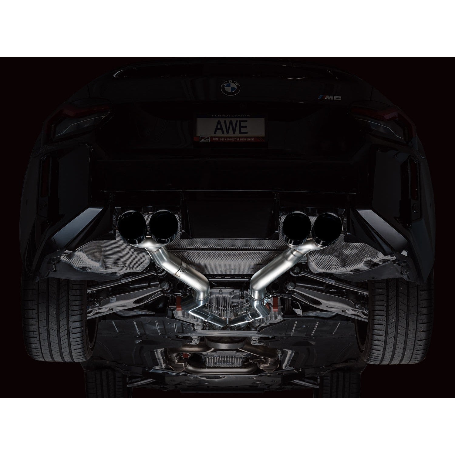 AWE Tuning Track Edition Exhaust w/Diamond Black Tips for 2023+ BMW G87 M2