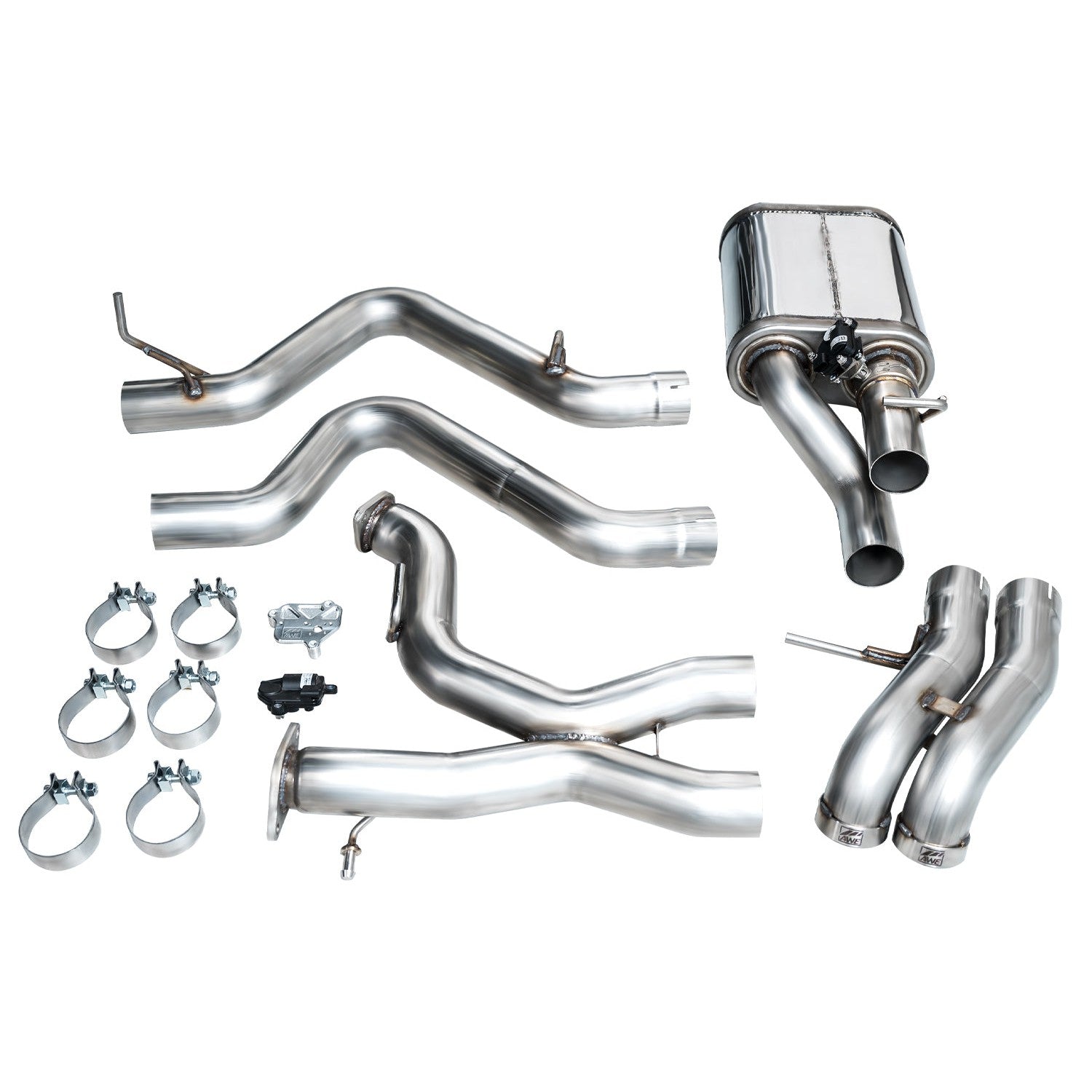 AWE Tuning Dual BashGuards Cat-Back SwitchPath Exhaust (No Tips) - 2022-2024 Ford Bronco Raptor 4WD