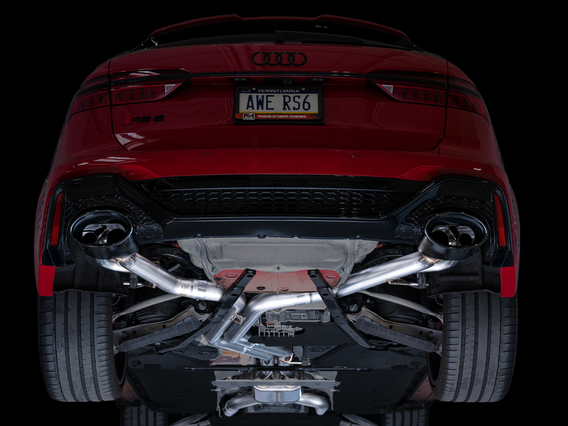 AWE Tuning 2021-2023 Audi C8 RS6/RS7 SwitchPath Cat-back Exhaust - Diamond Black Tips