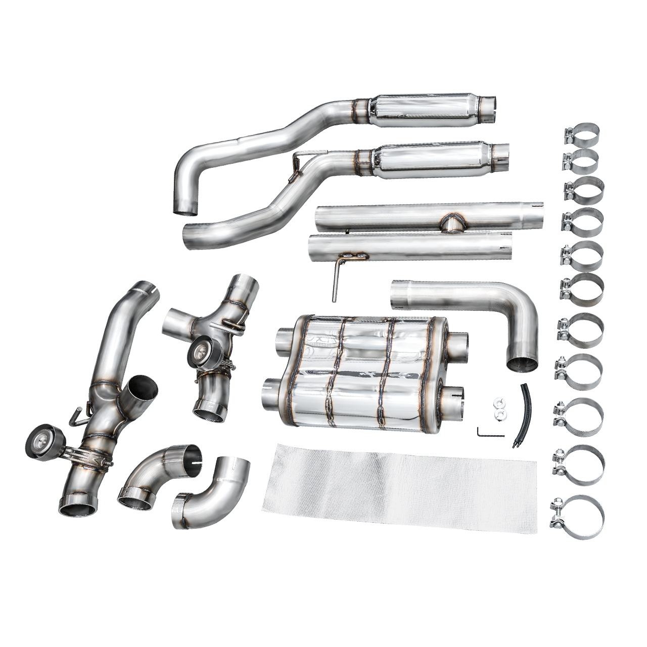 AWE Tuning Switchpath Cat-Back Exhaust for 2021+ Wrangler 392 - Quad BashGuards