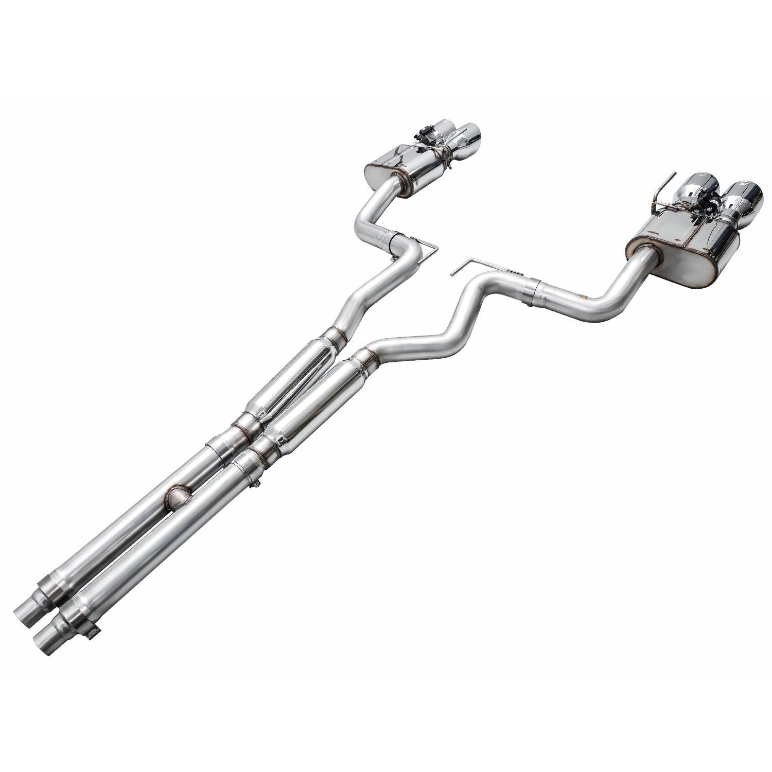 AWE SwitchPath Catback Exhaust w/Quad Chrome Silver Tips for 2024 Ford Mustang Dark Horse S650 RWD