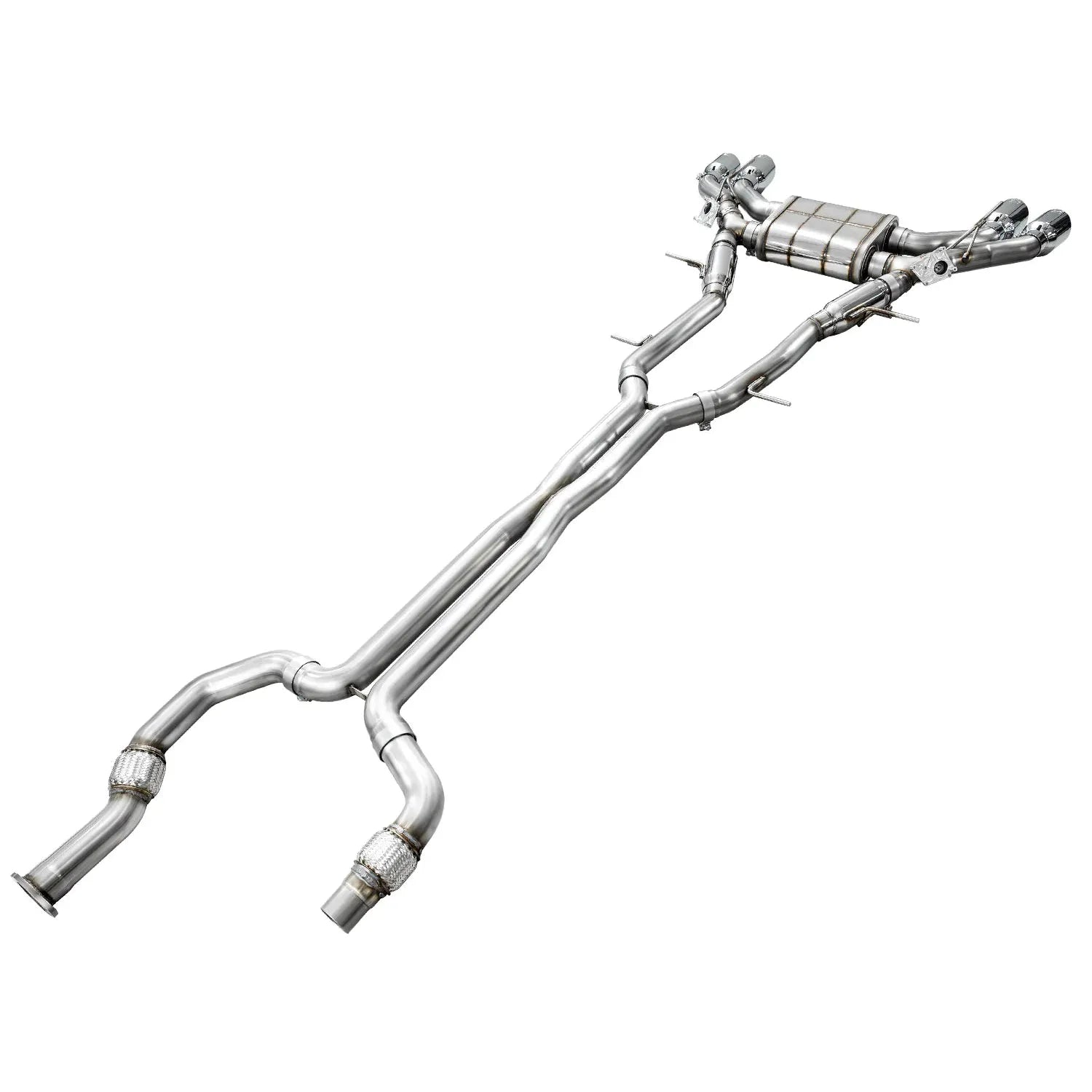 AWE Tuning SwitchPath Exhaust w/Chrome Silver Tips for 2021+ Cadillac CT4-V Blackwing