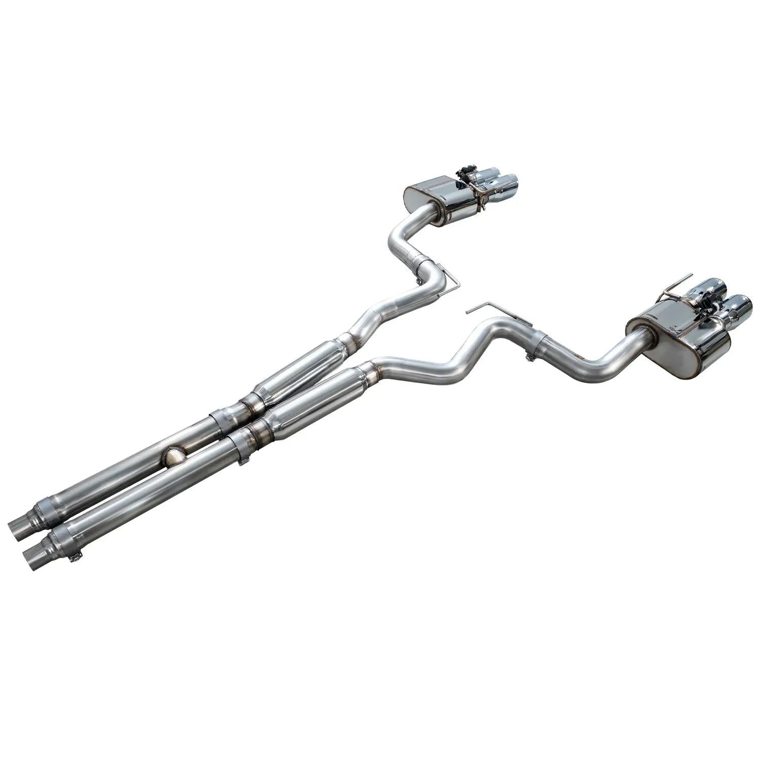AWE Tuning SwitchPath Exhaust w/Chrome Silver Tips - 2018-2023 Ford S550 Mustang GT