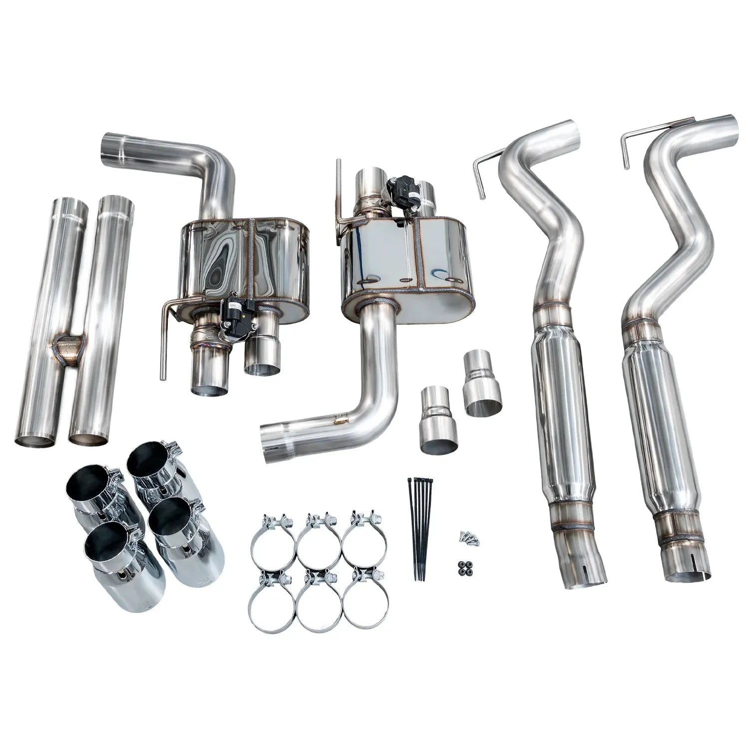 AWE Tuning SwitchPath Exhaust w/Chrome Silver Tips - 2018-2023 Ford S550 Mustang GT