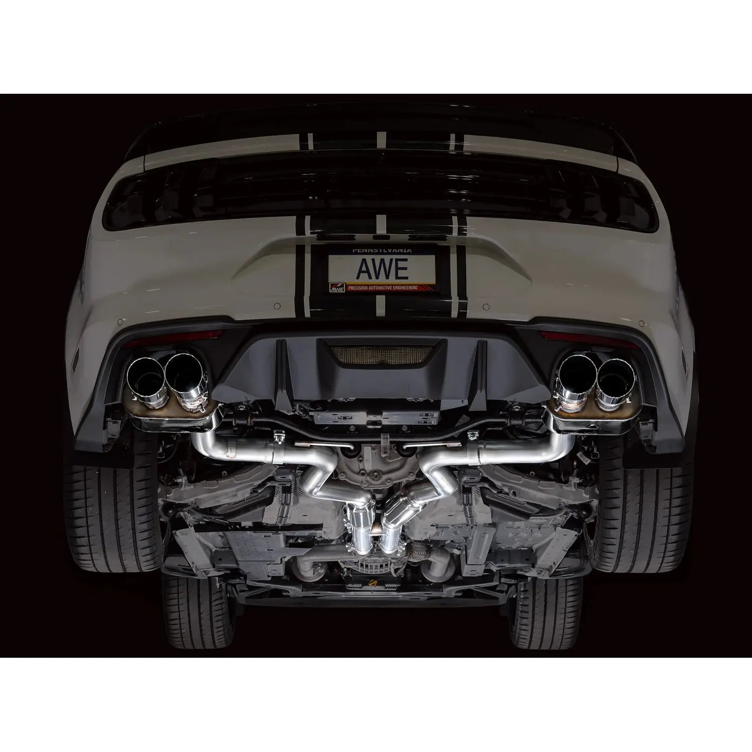 AWE Tuning SwitchPath Exhaust w/Chrome Silver Tips - 2018-2023 Ford S550 Mustang GT