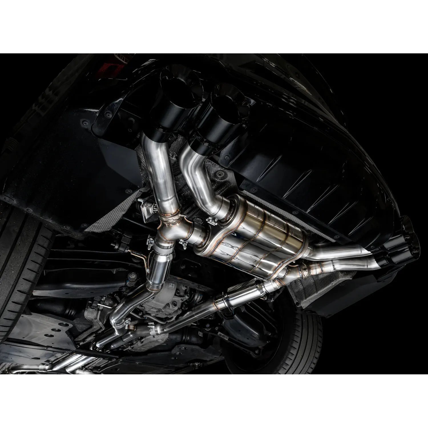 AWE Tuning SwitchPath Exhaust w/Diamond Black Tips for 2021+ Cadillac CT4-V Blackwing