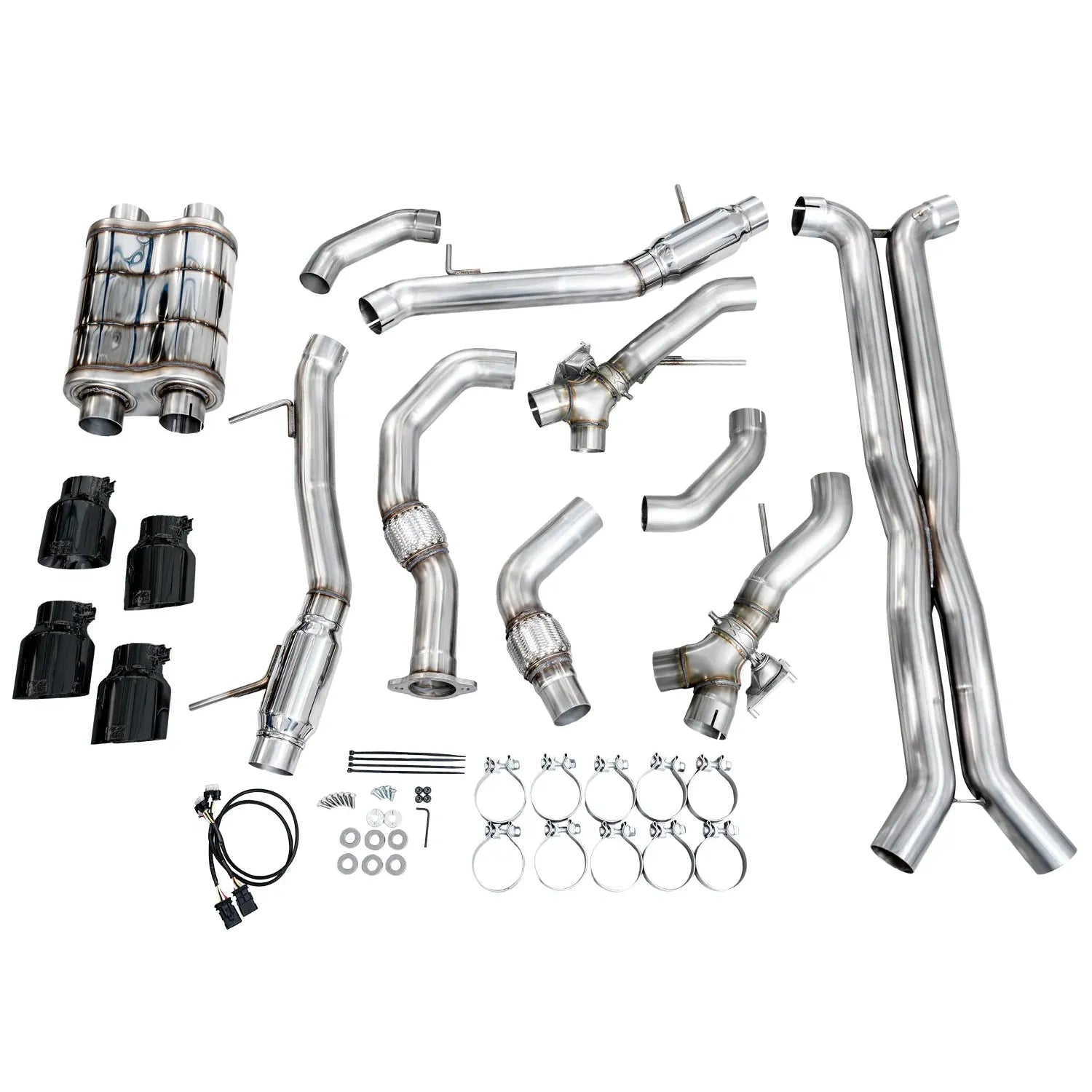 AWE Tuning SwitchPath Exhaust w/Diamond Black Tips for 2021+ Cadillac CT4-V Blackwing