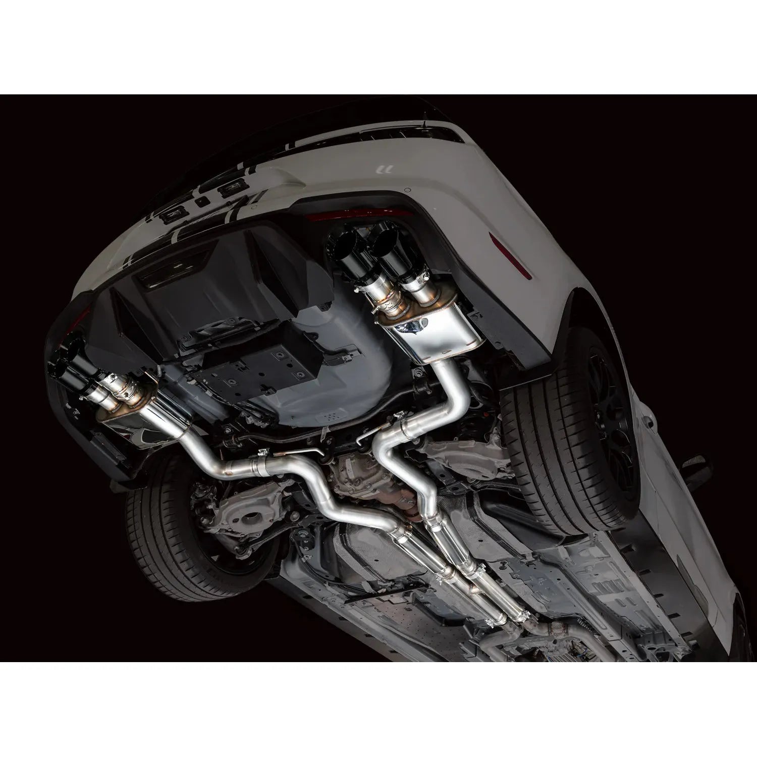 AWE Tuning SwitchPath Exhaust w/Diamond Black Tips - 2018-2023 Ford S550 Mustang GT