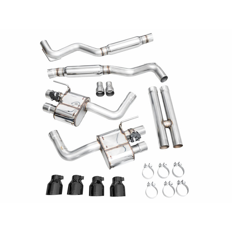 AWE Tuning 2024 Ford Mustang GT Fastback S650 RWD SwitchPath Catback Exhaust w/ Quad Diamond Black Tips