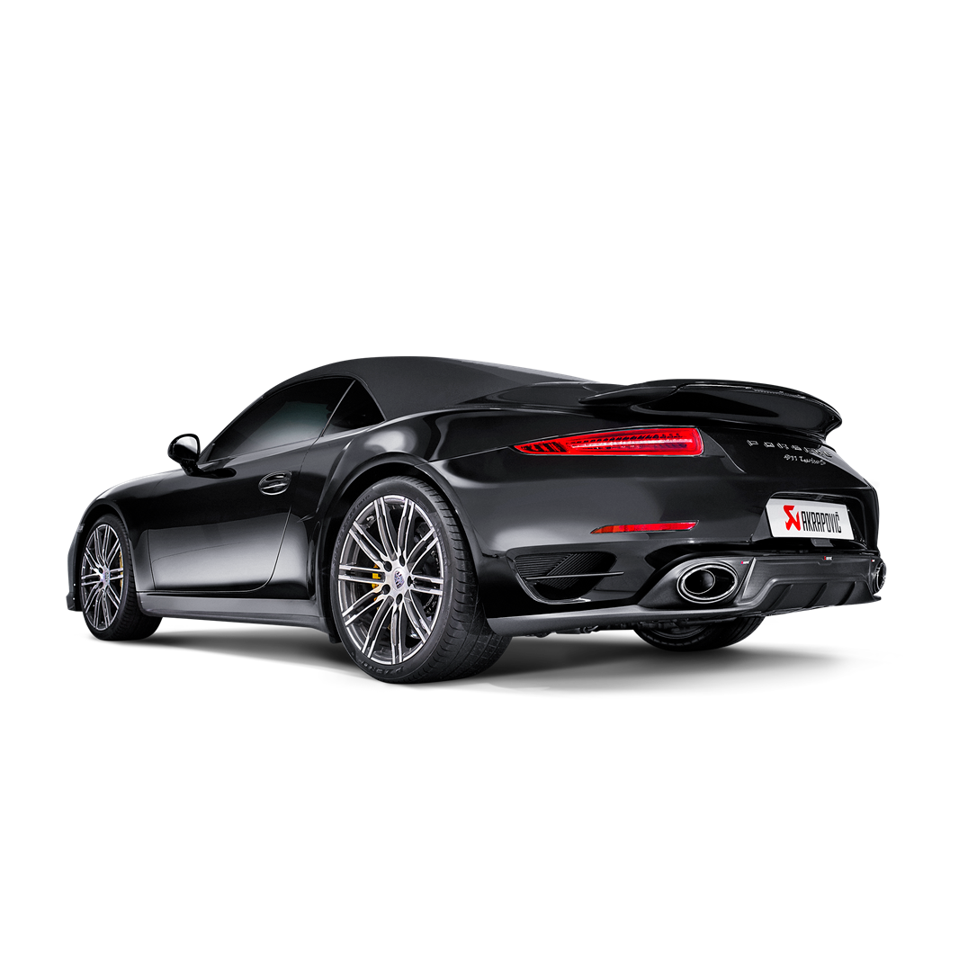 Akrapovič Slip-On Line Exhaust (Titanium) w/ Carbon Titanium Tips - 2014-2015 Porsche 911 Turbo/Turbo S (991) - T1 Motorsports