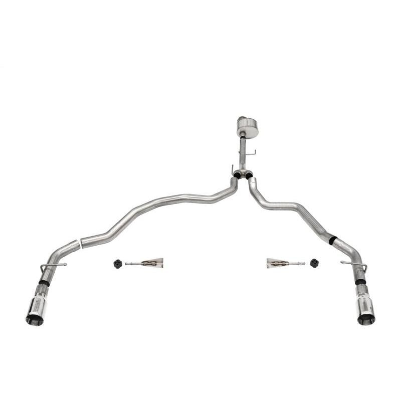 Corsa 2021-2022 Ford F-150 Regular Cab/6.5in Bed 5.0L V8 Xtreme Cat-Back Dual Rear Exit-Polished - T1 Motorsports