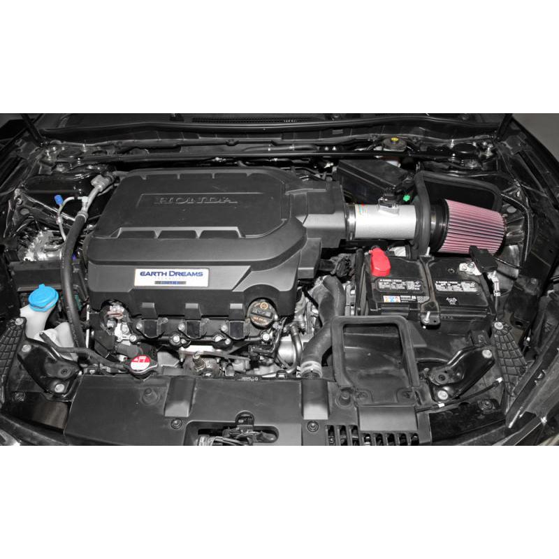 K&N 13-14 Honda Accord 3.5L V6 69 Series Typhoon Air Intake System - Silver Cold Air Intake Kit