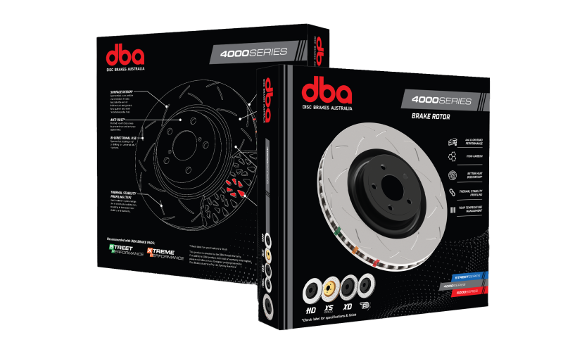 DBA 00-08 Porsche Boxster Roadster S Rear 4000 Series Slotted Rotor