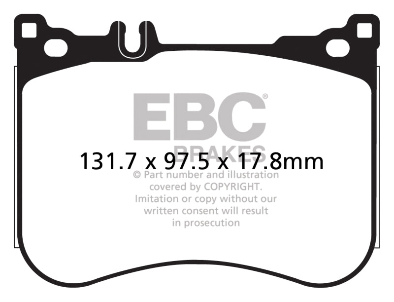 EBC 14+ Mercedes-Benz S550 4.7 Twin Turbo AMG Sport Pkg Yellowstuff Front Brake Pads - T1 Motorsports
