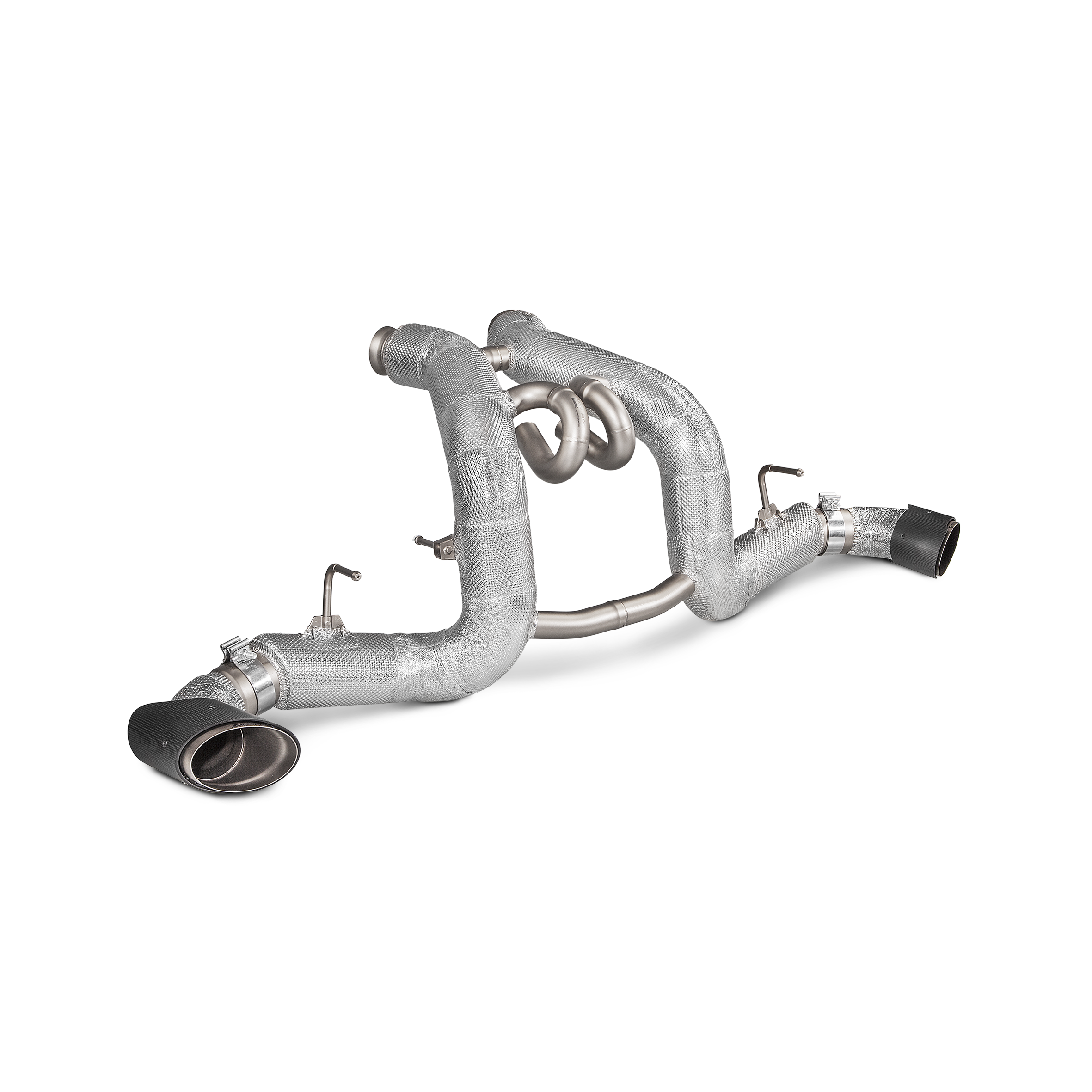 Akrapovič Slip-On Line Exhaust (Titanium) w/Carbon Tips - 2016-2020 McLaren 570S/570 Spider/570GT - T1 Motorsports