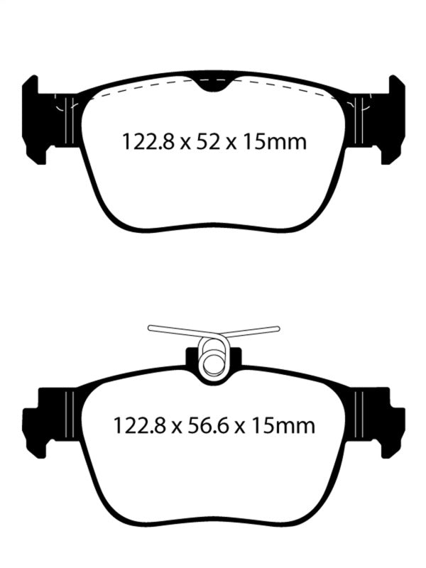 EBC 22-25 Audi A3 2.0L (t) Greenstuff Rear Brake Pads