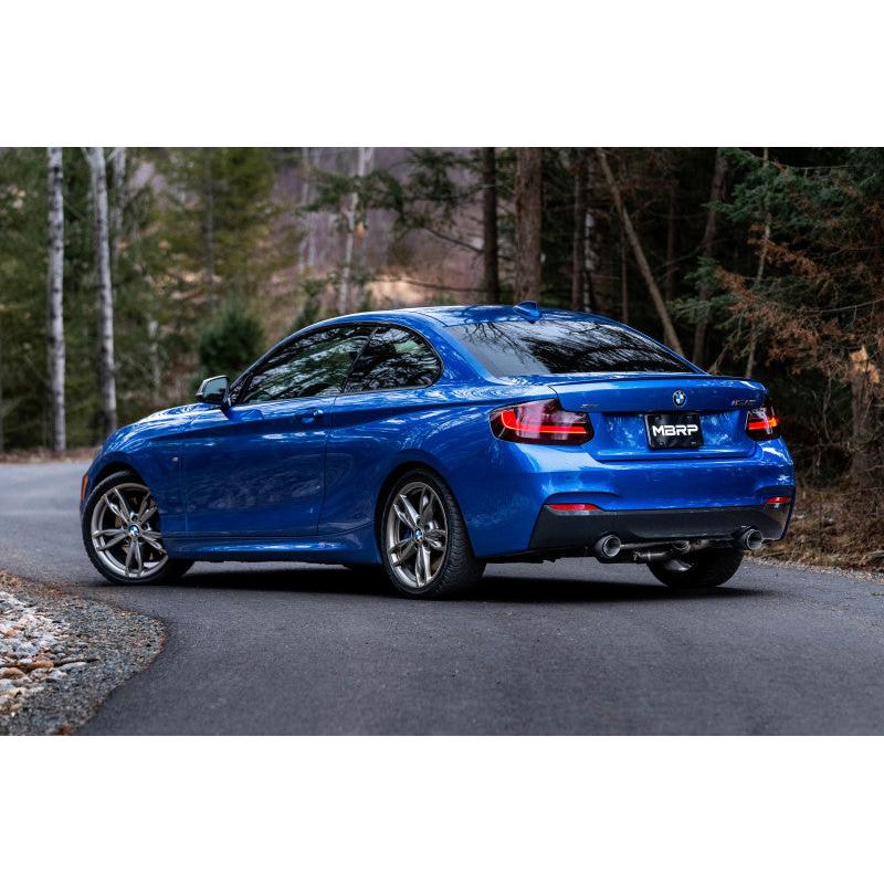 MBRP 17-21 BMW M240I 3.0L 3in Axle Back Dual Rear Exit w/ T304 SS Carbon Fiber Tips (Street Version) - T1 Motorsports
