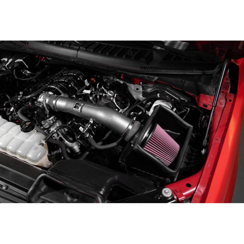 K&N 18-24 Ford F150 3.3L V6 Performance Air Intake System w/ Red Air Filter