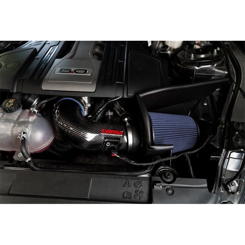 Corsa MaxFlow 5 Oiled Open Element Carbon Fiber Air Intake - Black - 2018-2023 Ford Mustang GT 5.0L V8