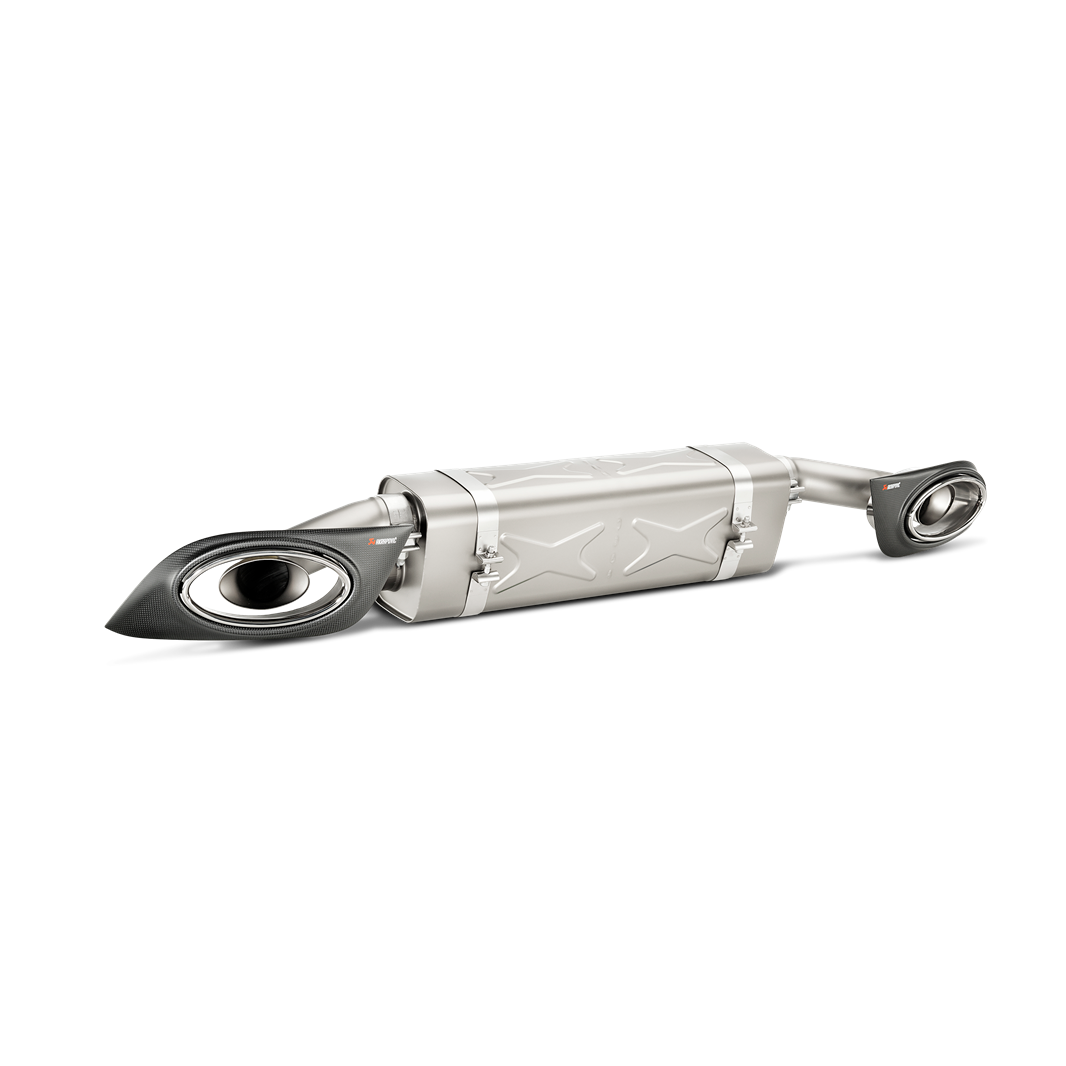 Akrapovič Slip-On Line Exhaust (Titanium) w/ Carbon Titanium Tips - 2014-2015 Porsche 911 Turbo/Turbo S (991) - T1 Motorsports