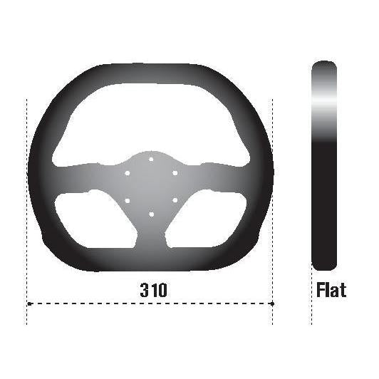 Sparco Strwhl 310X260 Suede Black