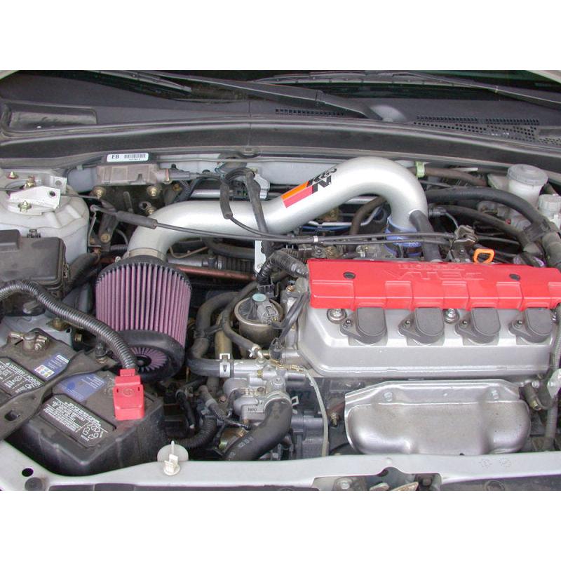 K&N 01-05 Honda Civic SR L4-1.7L Silver Typhoon Short Ram Intake
