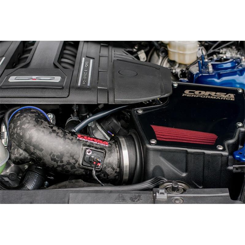 Corsa Forged Carbon Fiber Air Intake w/ DryTech - 2018-2023 Ford Mustang GT 5.0L V8